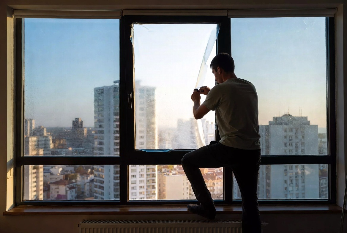 professional-installing-window-film-with-a-view-of-city